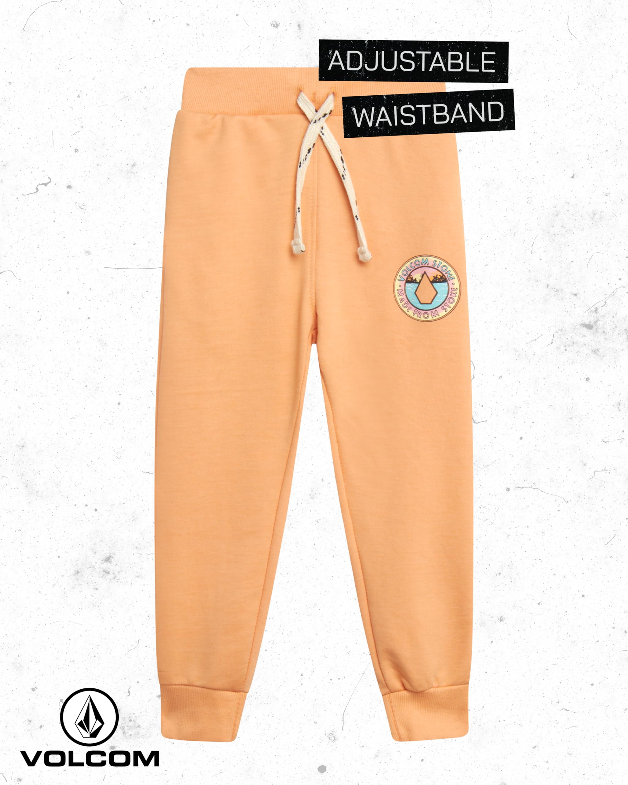 Volcom Set tuta da bambina – 2 pezzi felpa girocollo in spugna francese e pantaloni da jogging per ragazze (2T-6X)