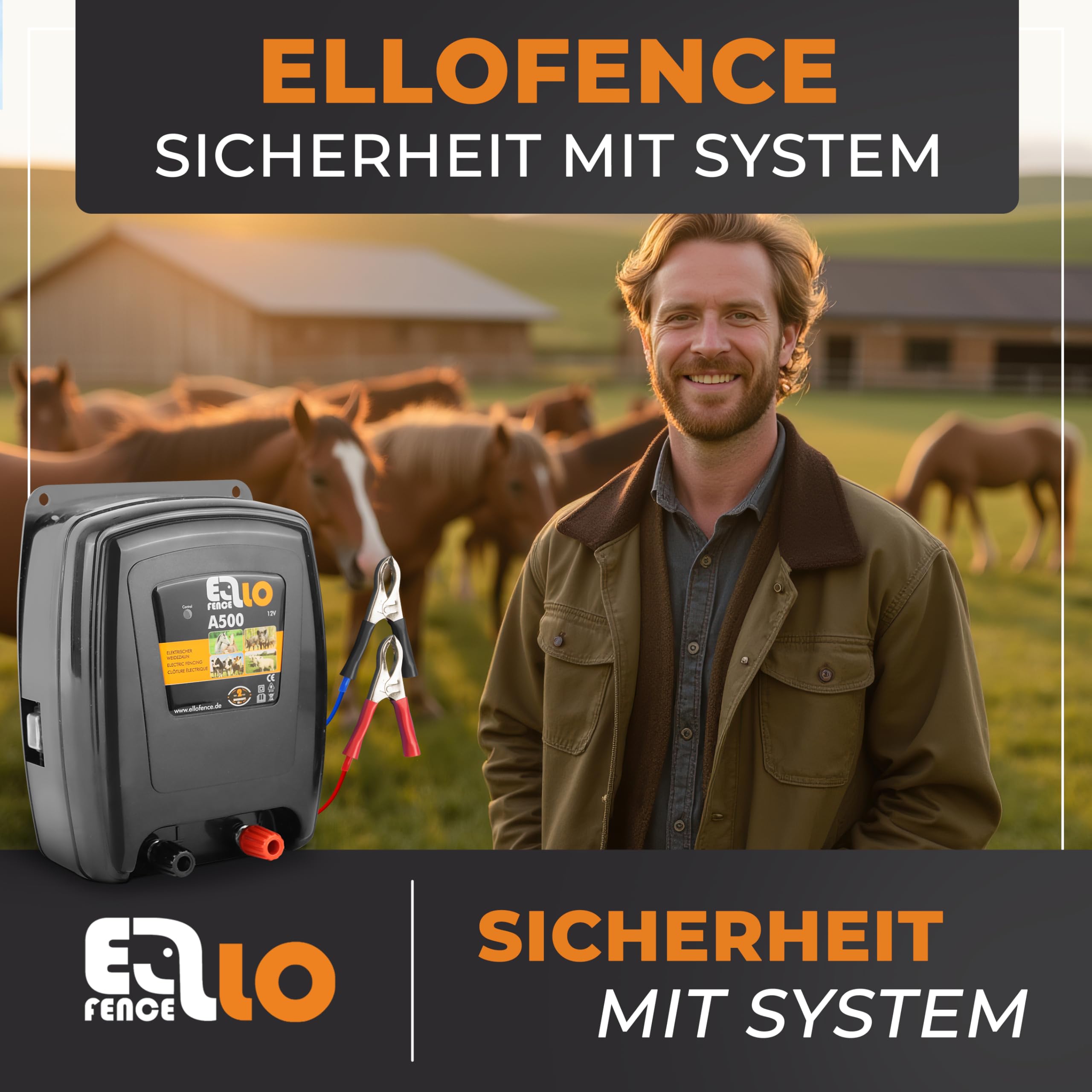 Weidezaungerät Akku A500 | Starkes 12V Elektrozaungerät mit 8’000V