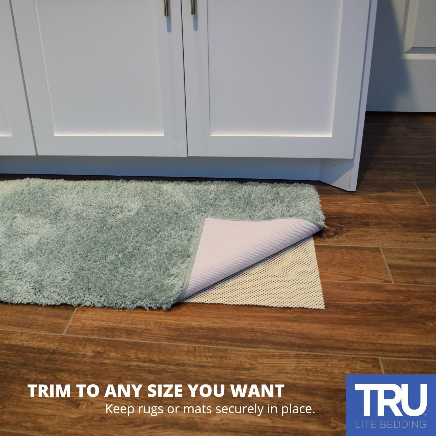 TRU Lite Bedding Extra Strong Non-Slip Mattress Grip Pad - Heavy Duty Rug Pad - Secures Carpets and Furniture - Easy, Simple Fit - Full Size - Non Slip Pad for 5' x 7' Rug