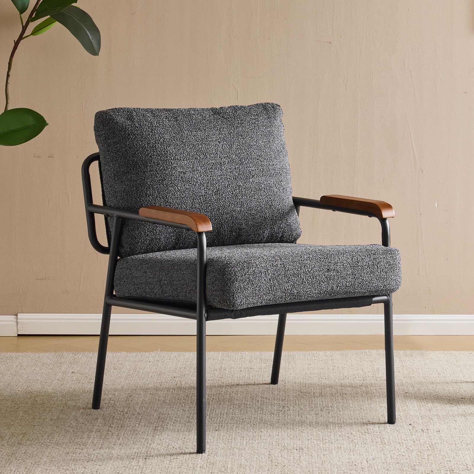 Vingli Mid Century Modern Accent Armchiar For Small Space Small