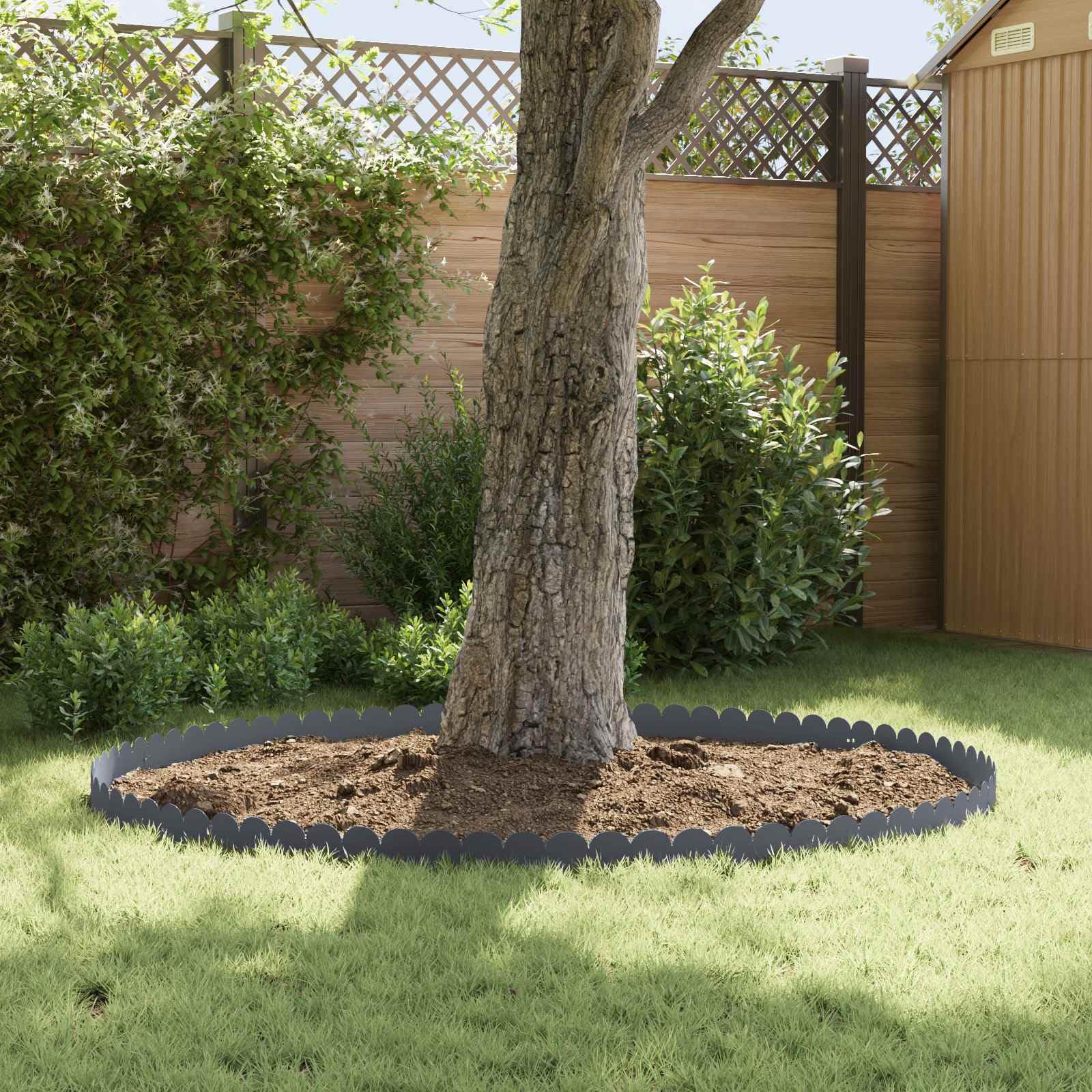 Krawędź trawnika 30 szt. 103 x 15 cm Stal | Elastyczny, powlekany proszkowo, nowoczesny design, idealny do ogrodu i trawnika