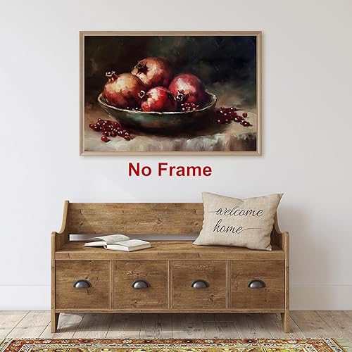 Miniatura 7 de Moody Farmhouse Still Life Art - Póster vintage de granada rústica para cocina, 16 x 24 pulgadas, arte de pared Dark Academia