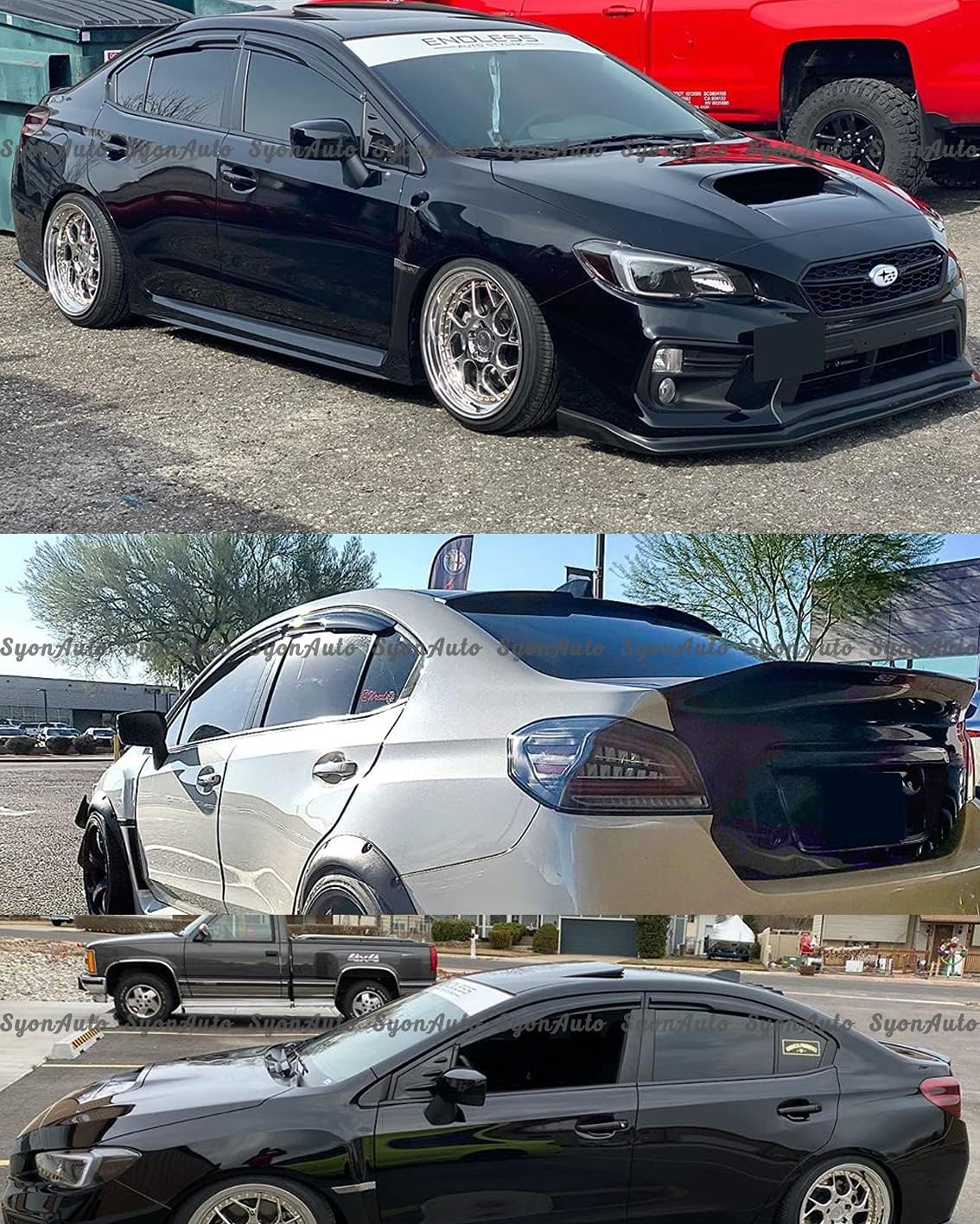 FITS 2015-2020 Subaru WRX STI Sedan JDM 3D Mugen Style Window Visor RAIN Guard