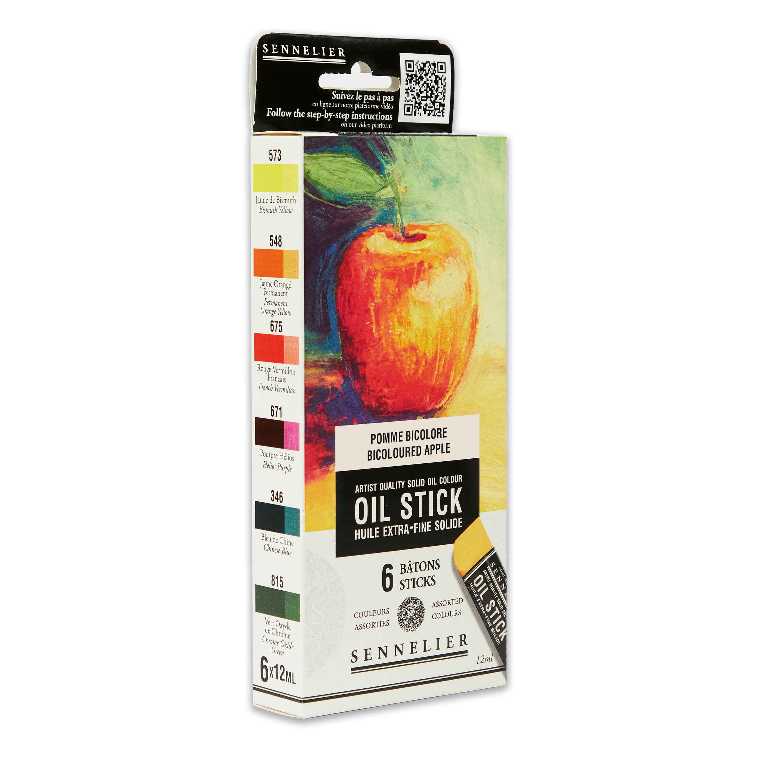 SennelierExtra Fine Oil Stick 12ml Apple Still Life Set of 6