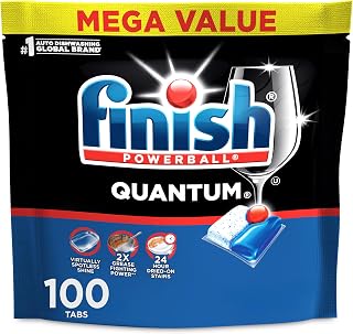 Finish Quantum Dishwasher Pods No Pre-Rinse Detergent Soap