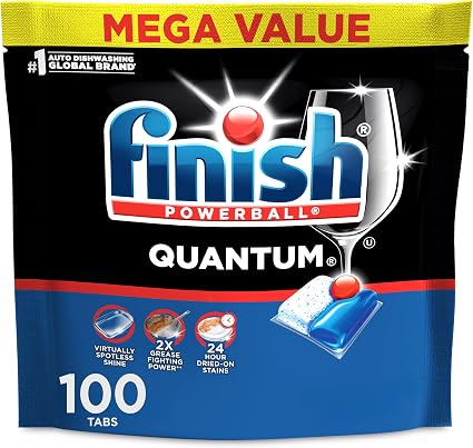 Finish Quantum Dishwasher Pods, No Pre-Rinse Dishwasher Detergent Soap Removes