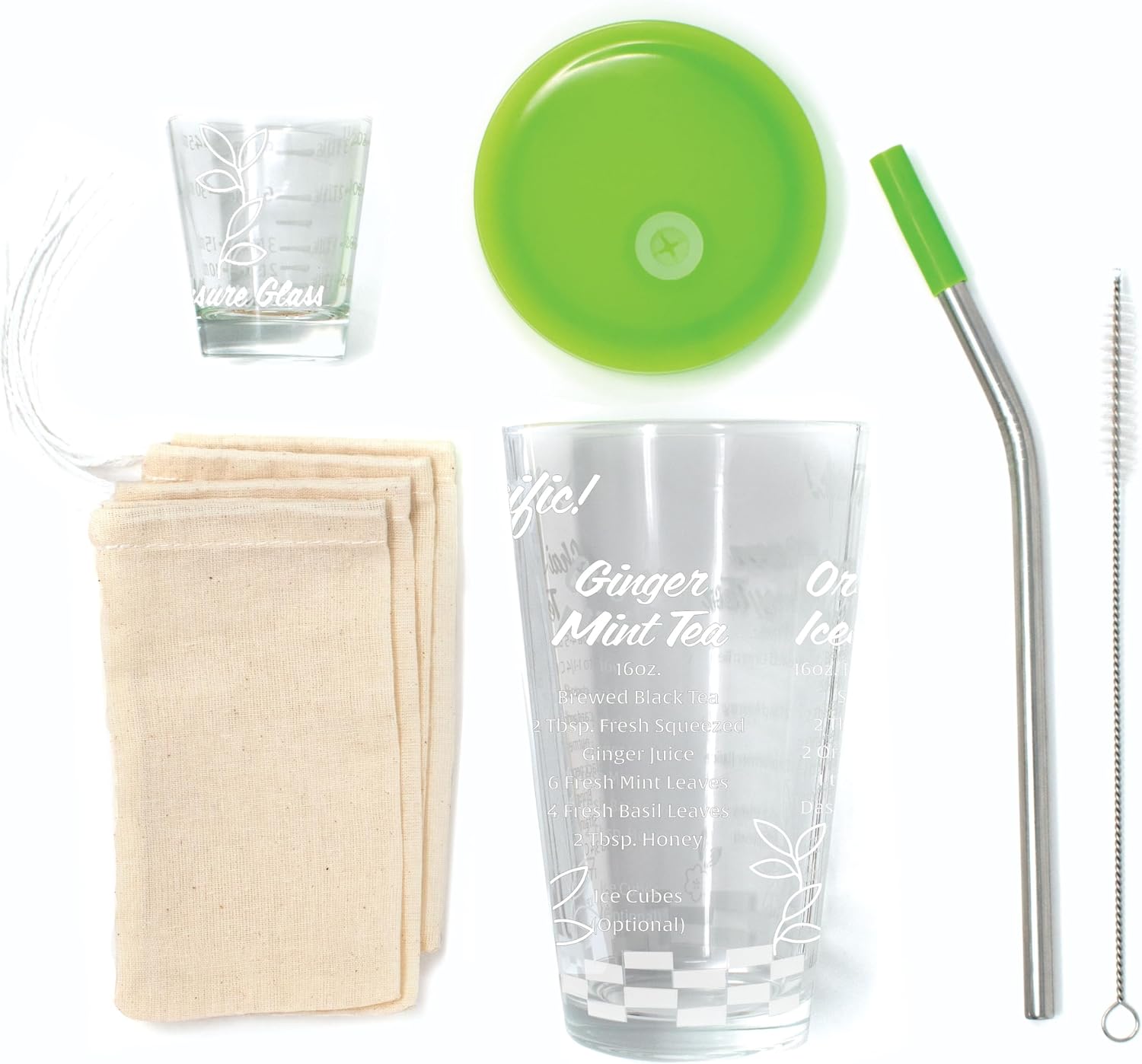 Norpro Tea-rific Ice Tea Glass Gift Set, 5 Piece Set