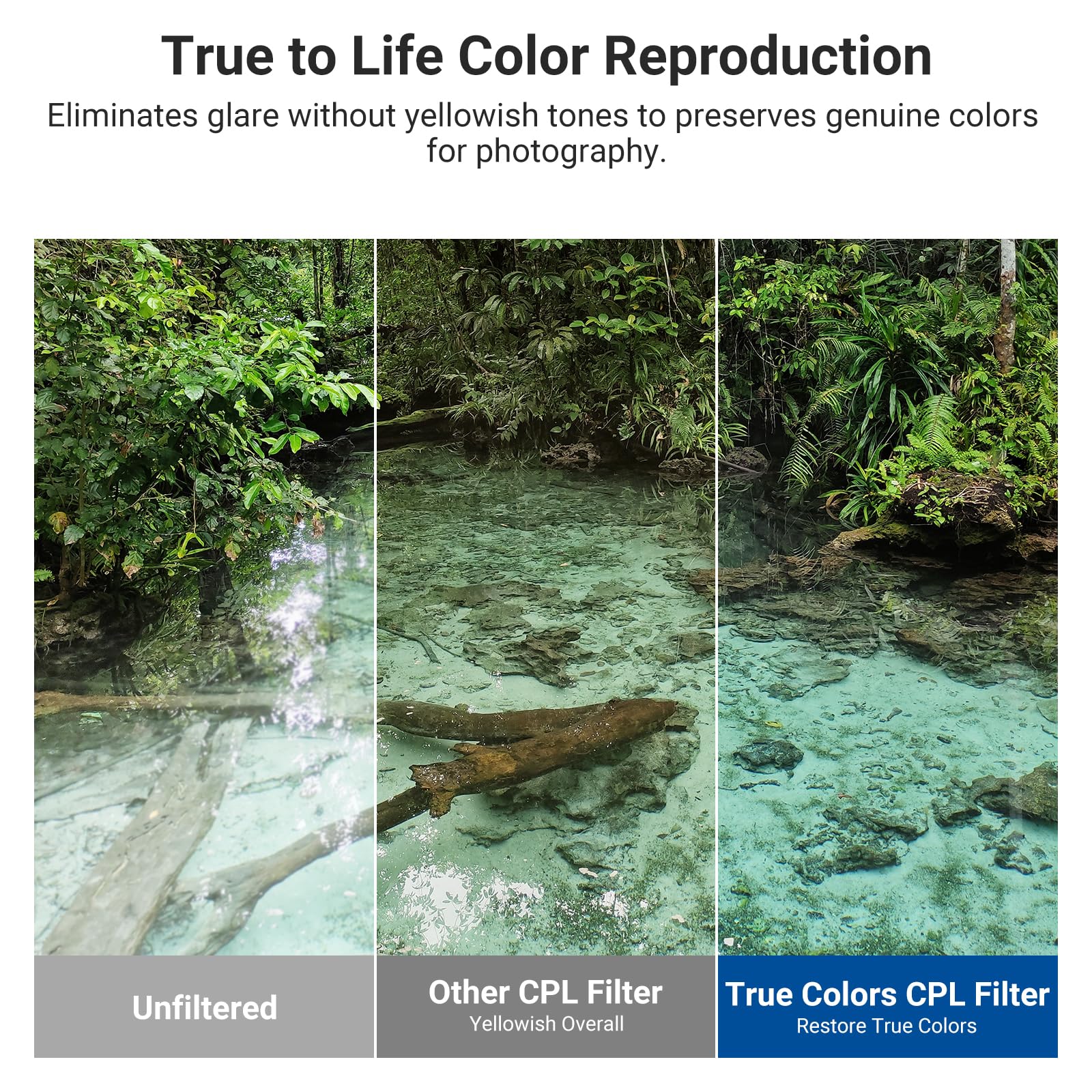 NEEWER Filtr CPL True Colors 77 mm z ograniczonym twardym stopem, cienki wielowarstwowy okrągły filtr polaryzacyjny HD z regulacją śruby, akcesoria fotograficzne do aparatu cyfrowego