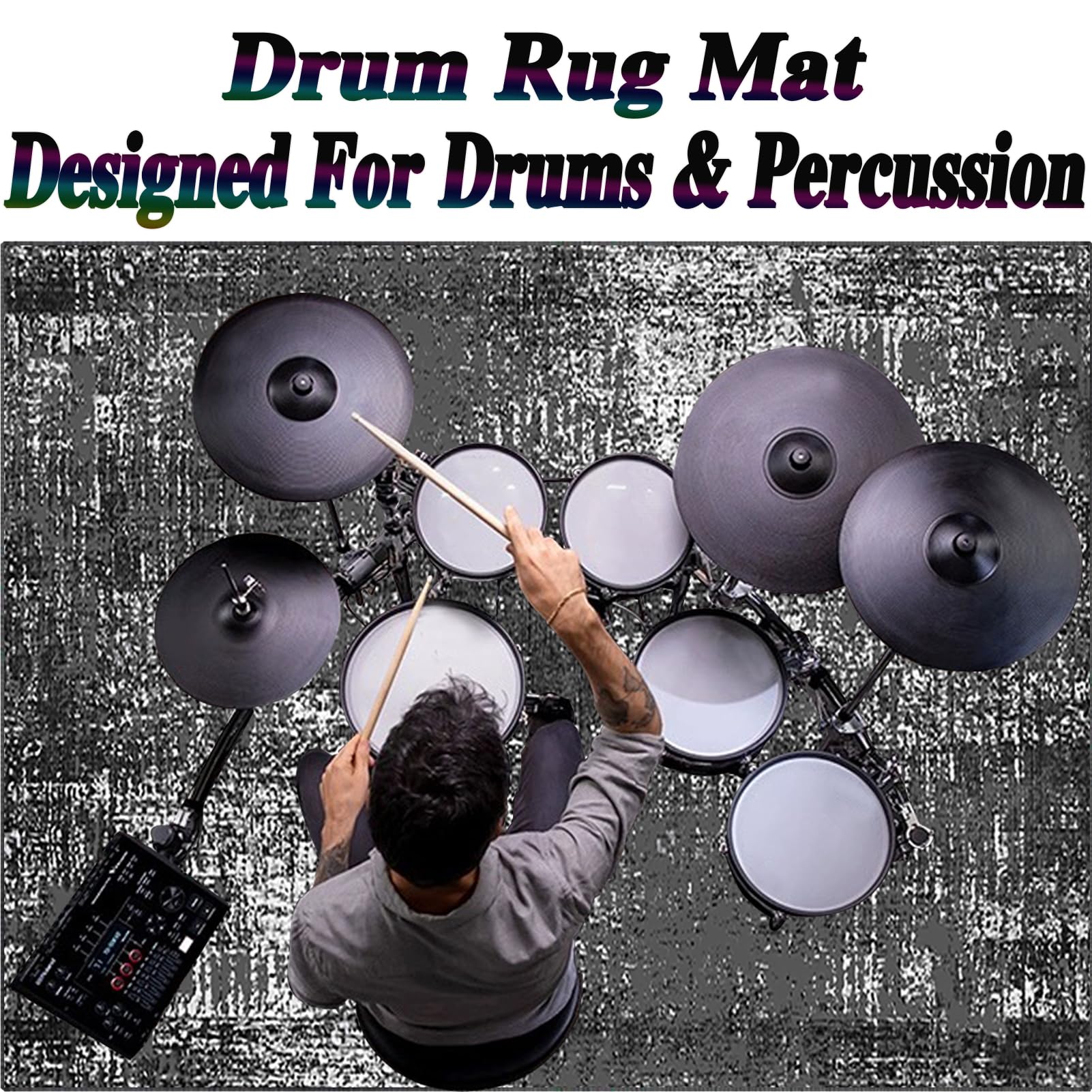 Insonorizzato Tappeto Drum Carpet per Batterie Acustica elettroniche 230 x 180 cm