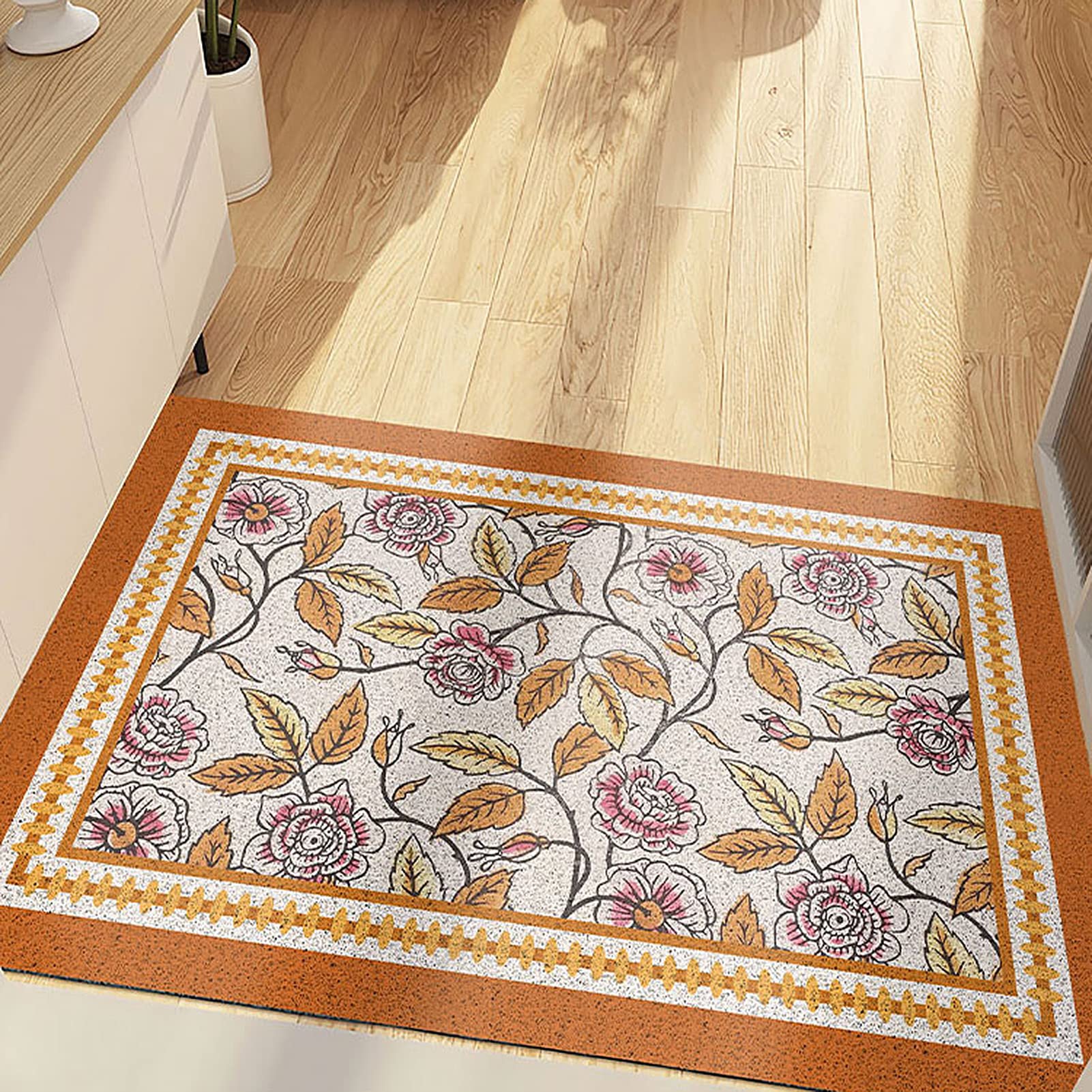 Zerbino per interni ed esterni, in stile retrò, antiscivolo, ecologico e resistente all'usura, decorazione per patio