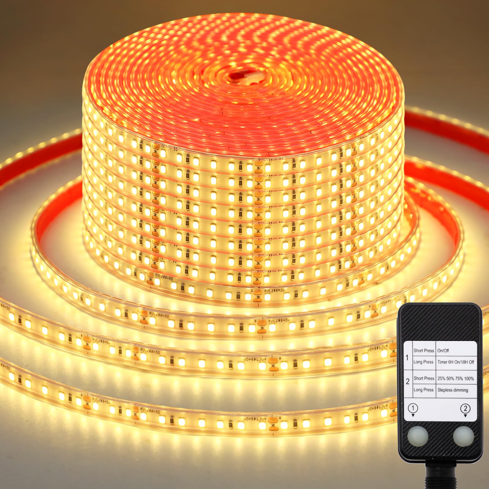 20M LED Streifen Aussenbereich 2400LED Strip Wasserdicht für Garten Dach