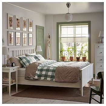 Amazon｜IKEA HEMNES ベッドフレーム、140x200cm、ホワイトステイン