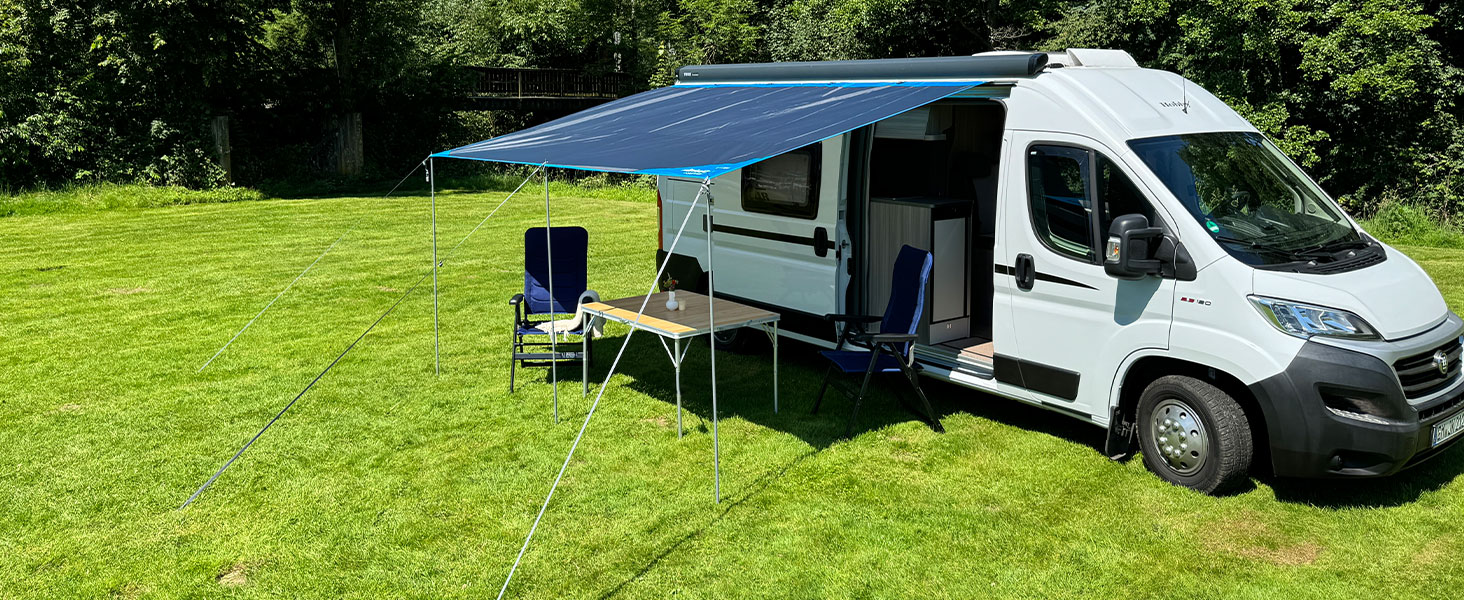 deiwo® Essential Sonnensegel, grau, 2,50 x 2,4m, Wassersäule 2000mm Auto & Motorrad