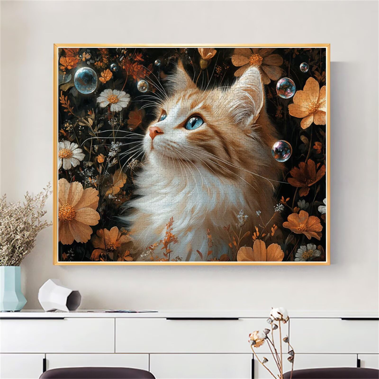 Puzzle Erwachsene 2000 Teile Katze Blume Educa Jigsaw für Kinder ab 8 Jahren Mädchen Jungen, Erwachsene Impossible Klassische Puzzles Schwer, Anspruchsvoll Spielspaß, Als Geschenke 70x99cm t-690
