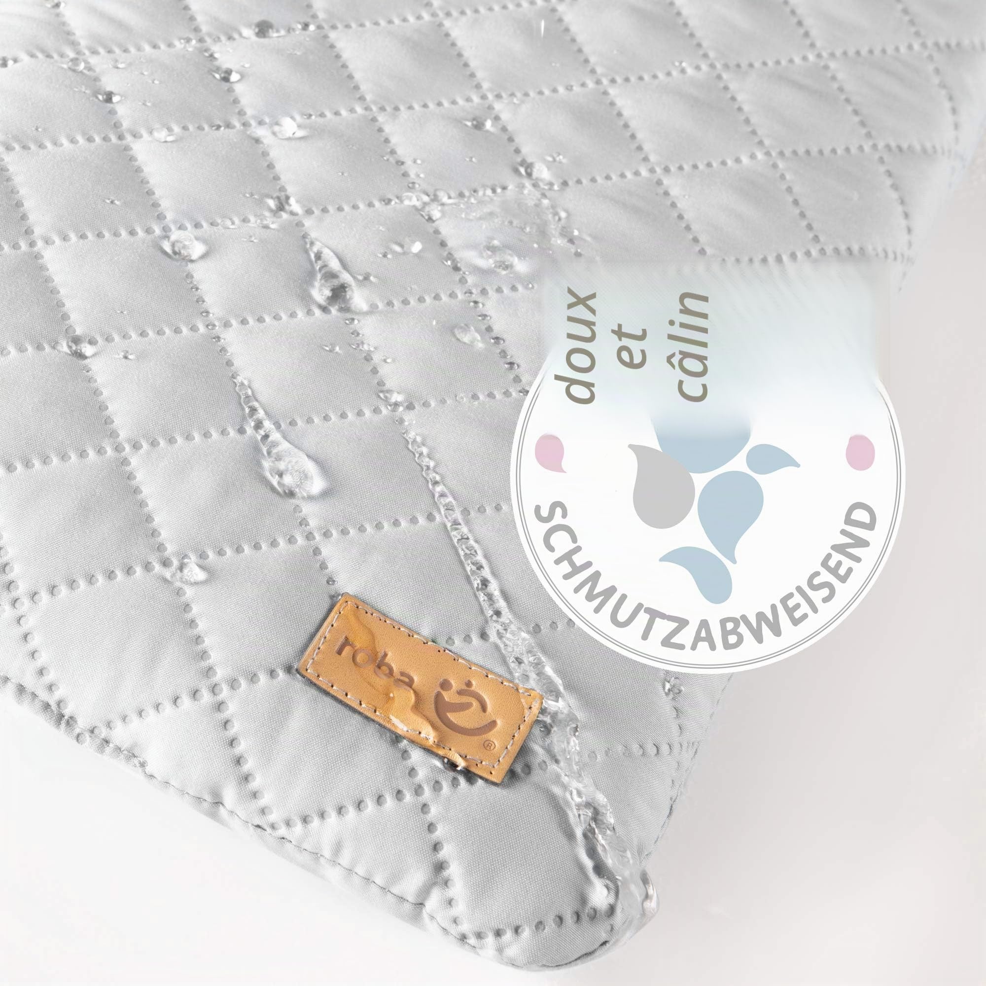 roba Plan à Langer à Poser sur Lits Bébé de 60 x 120 cm et 70 x 140 cm + Matelas Imperméable Gris roba Style - Bois Laqué Blanc