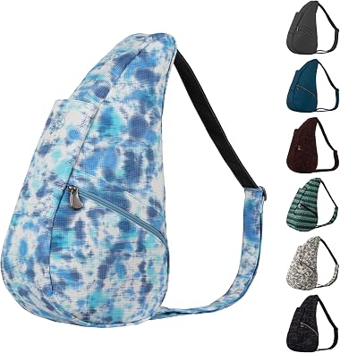 AmeriBag 17" Print Healthy Back Bag Ergonomic Crossbody Sling for Everyday Use, Travel & Walking Comfort