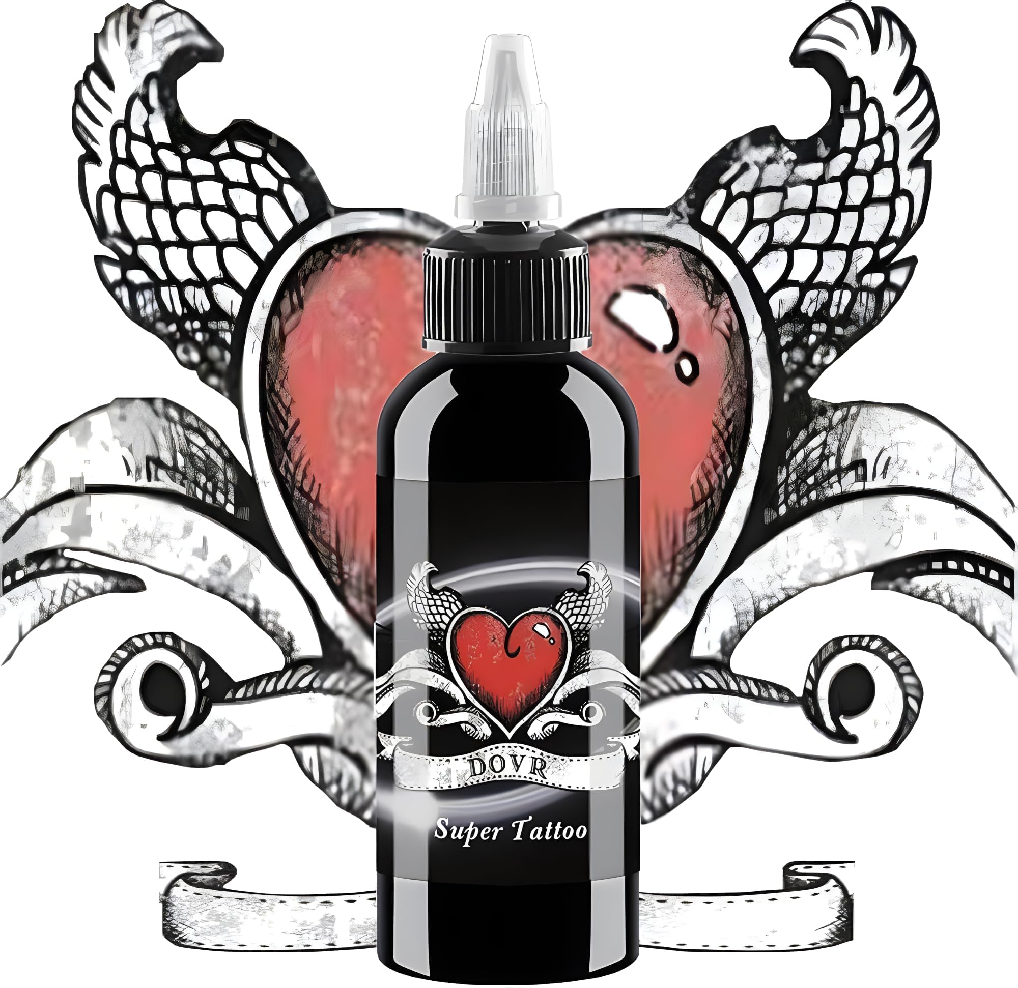 BAODELI Black Tattoo Ink for Human Skin - and Vegan-Friendly Tattoo Ink for Professional Body Arts, Bottle (120ML)