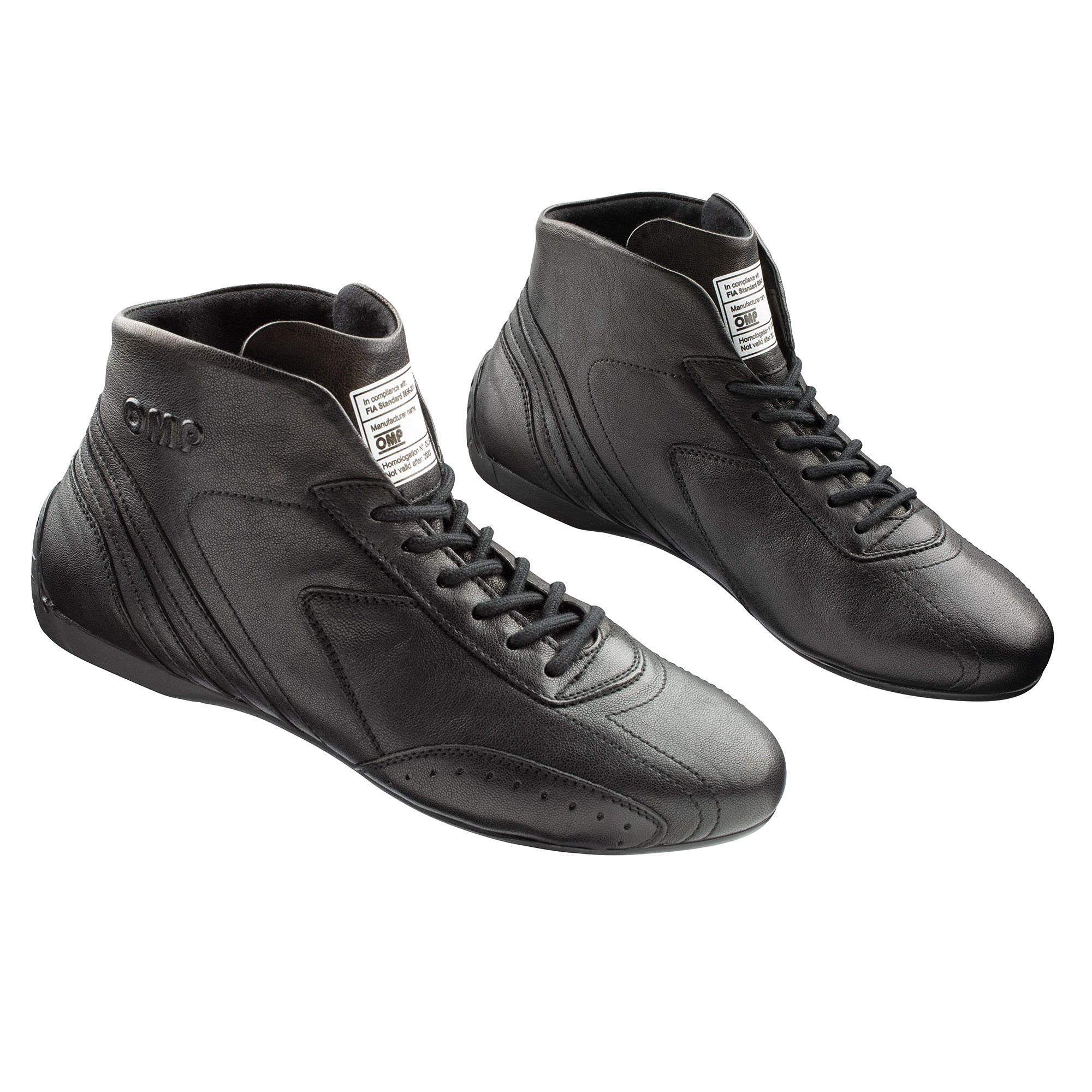 Omp my2021 Short Race Boots Black Size 45 Fia 8856-2018, Unisex Adult, Standard, EU