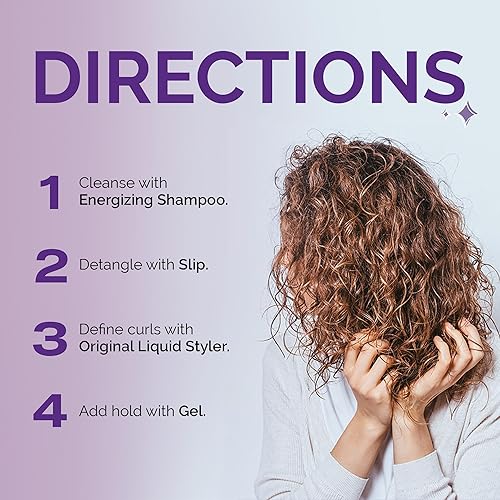 Miniatura 5 de Curl Keeper Kit de iniciación de rizos sueltos para cabello ondulado, juego de tamaño de viaje que incluye estilizador líquido original, champú