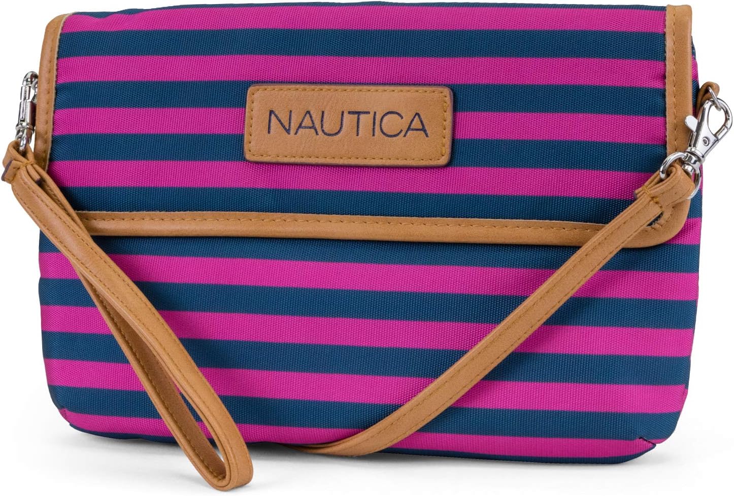 Nautica Lakeside Signature Jaquard North South Crossbody Bag in Natural