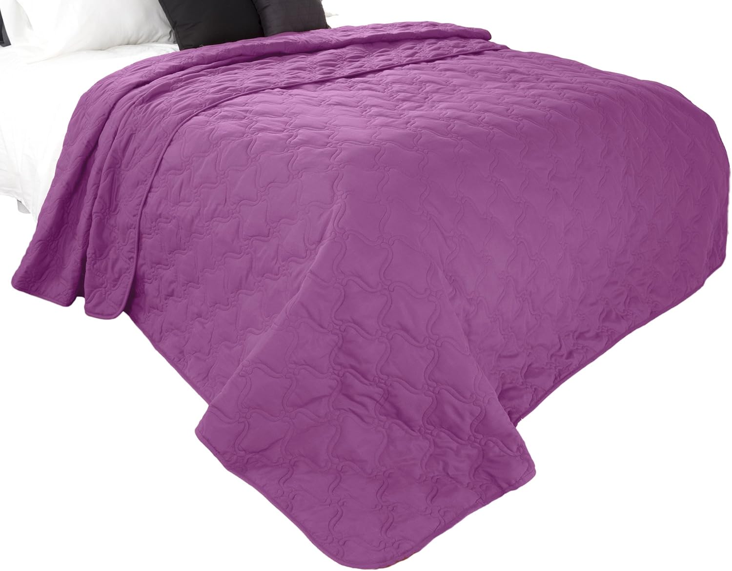 Solid Color Quilt by Lavish Home King - Black