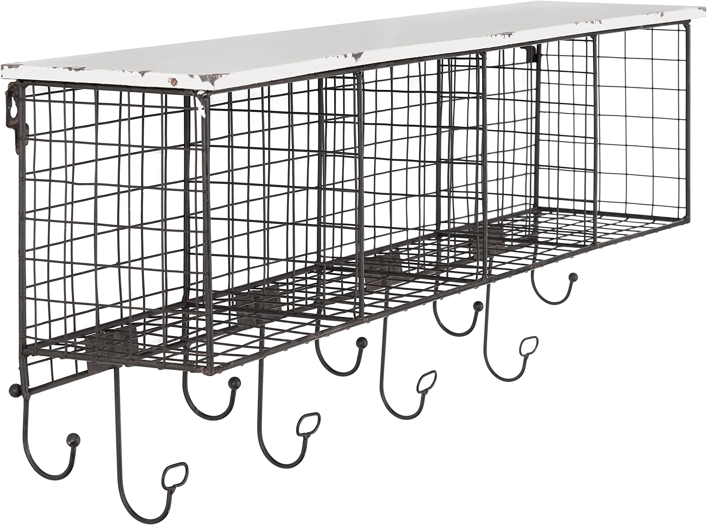 Linon 4-Cubby Wall Shelf, White - AHWE1238W1