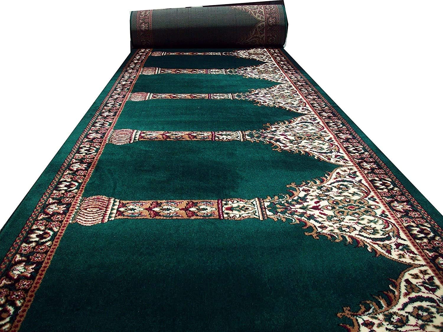 Washable ZANAMAZ Prayer Carpet for MASJID (Mosque) Carpet with 1 INCH Thickness 4 x 74 feet ZANAMAZ Carpet