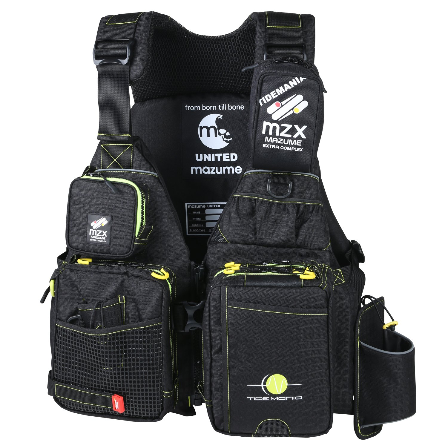 MZX タイドマニア フローティングベスト 黒 ゲームベスト ライフジャケット mazume タイドマニア ライフジャケット