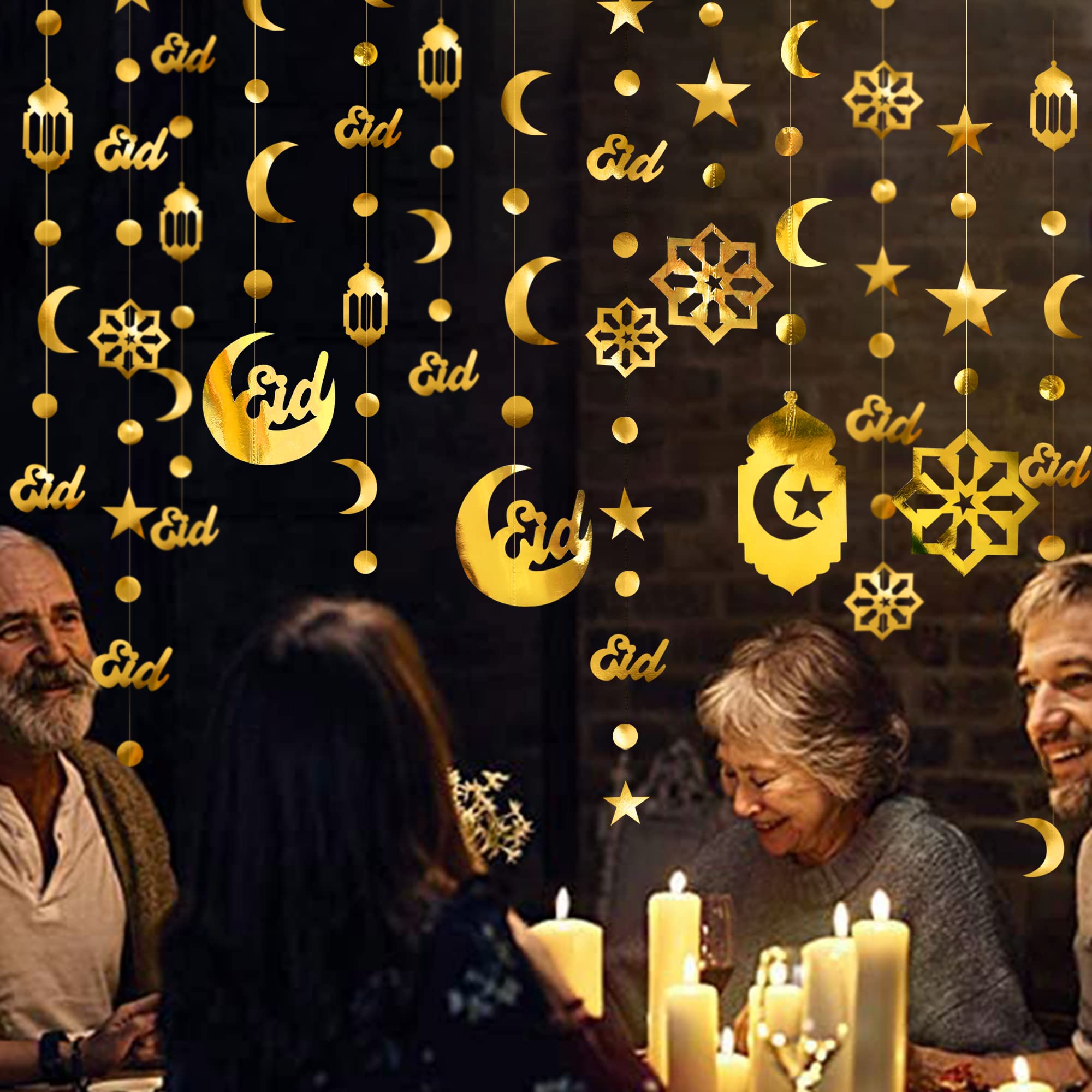 Eid Al Adha Mubarak Mooie 3d Islamitische Maan En Hangende Lamp Mandala Vector Achtergrond 27584524