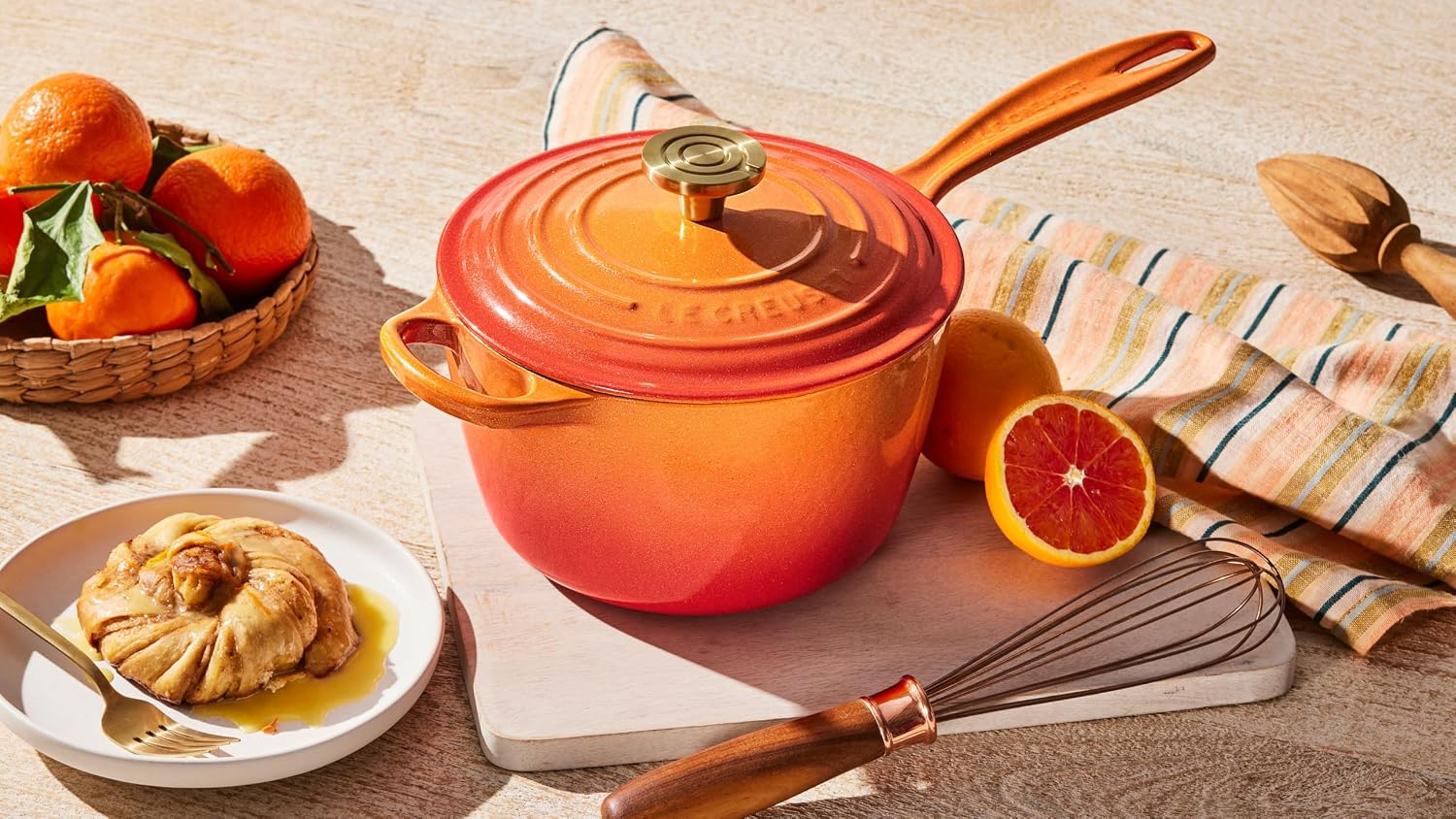 貴重10cm鋳物製 LE CREUSET ホーロー両手鍋 レッド ルクレーゼ 【公式