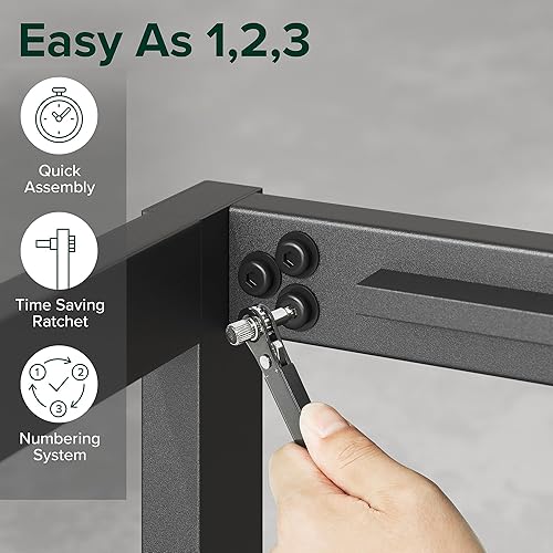 Miniatura 6 de ZINUS Paul Metal and Wood Platform Bed Frame / No Box Spring Needed / Wood Slat Support / Easy Assembly, Full