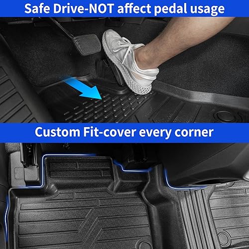 Miniatura 4 de Rongtaod - Tapetes para automóvil de 7 asientos, tapete de carga, protector de asiento trasero, accesorios protectores (tapete para maletero, tapete