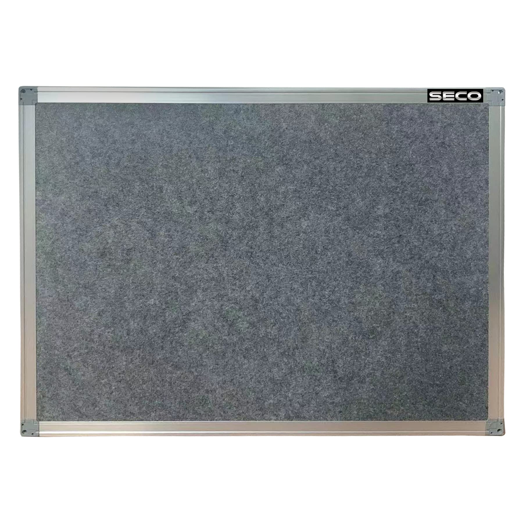 SECO Noticeboard 18 x 24 Inch Bulletin Board with Aluminum Frame, Grey