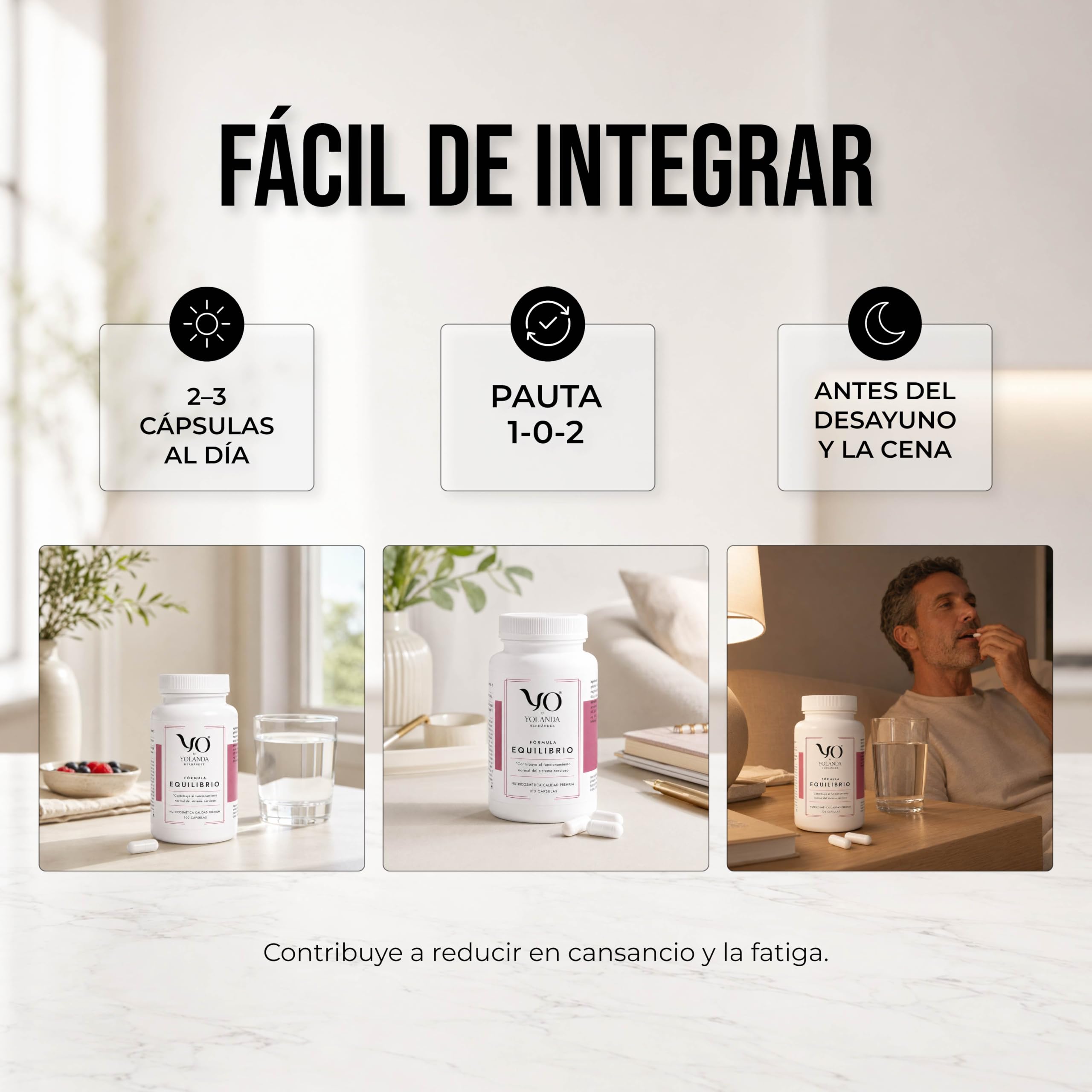 YO Fórmula Equilibrio | Magnesio Bisglicinato con Vitamina B6 | Alta Biodisponibilidad y Absorción | Relajación Muscular y Descanso | 100 Cápsulas Sin Gluten ni Lactosa