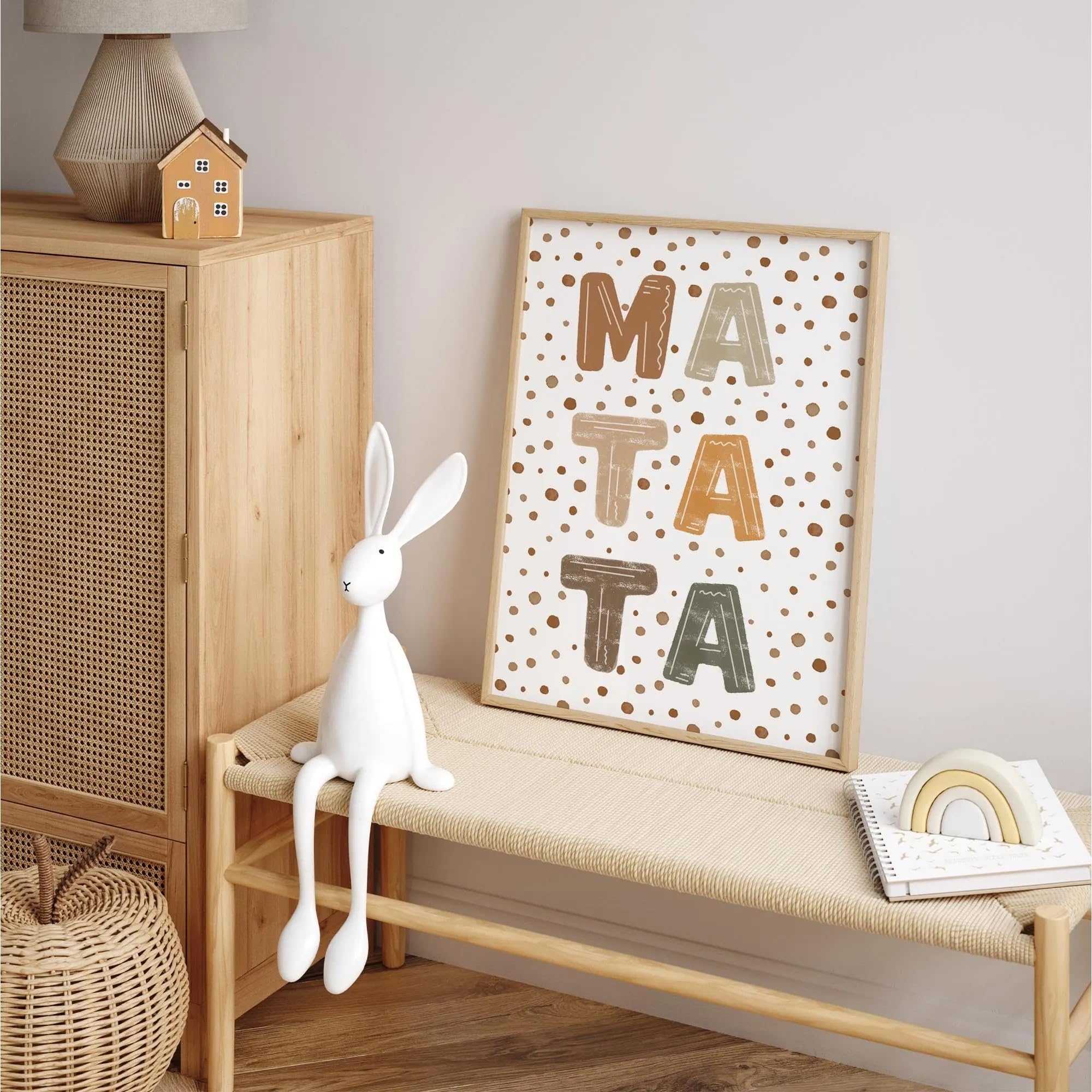 MeinBaby123 Zestaw plakatów 3 DIN A4 | obrazy ścienne do pokoju dziecięcego | dekoracja | prezent na narodziny | plakat ścienny premium (Hakuna Matata A4)
