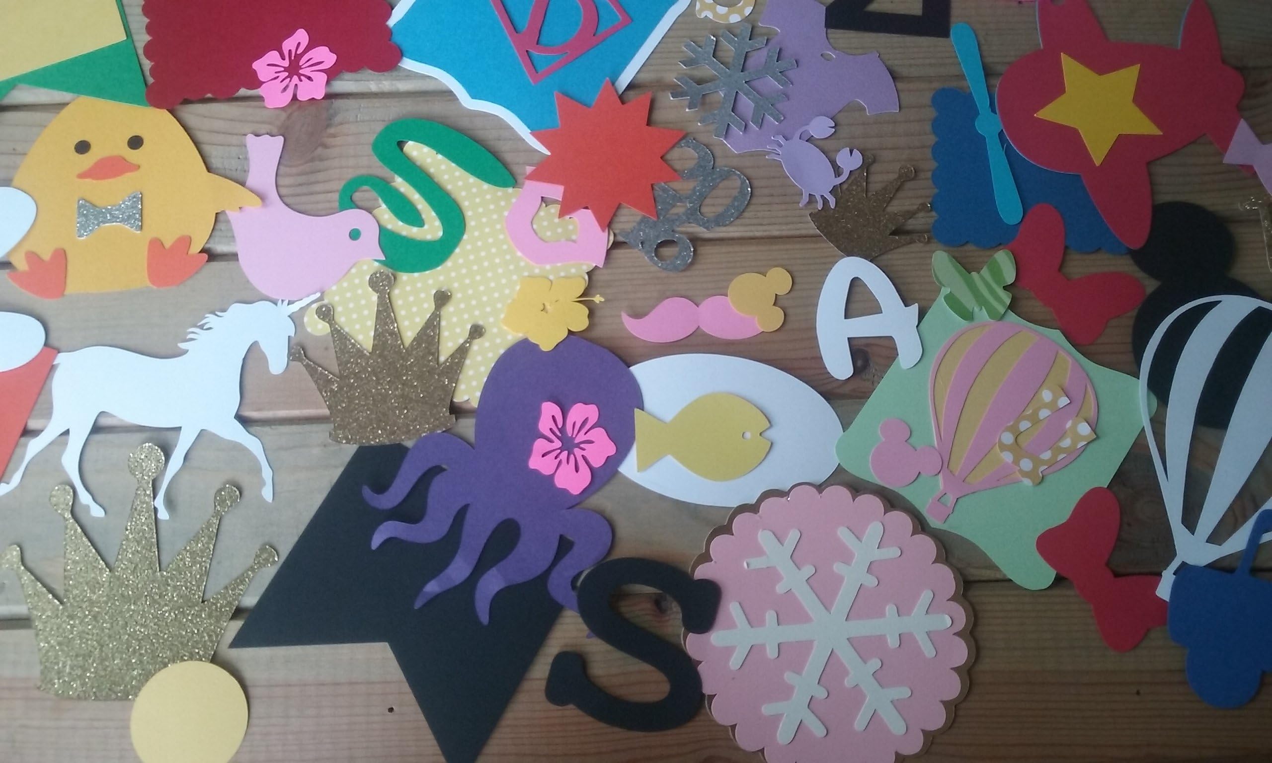 100 Paper Die Cut Shapes - Craft Supplies - Party Supplies - scrapbooking - embellishments