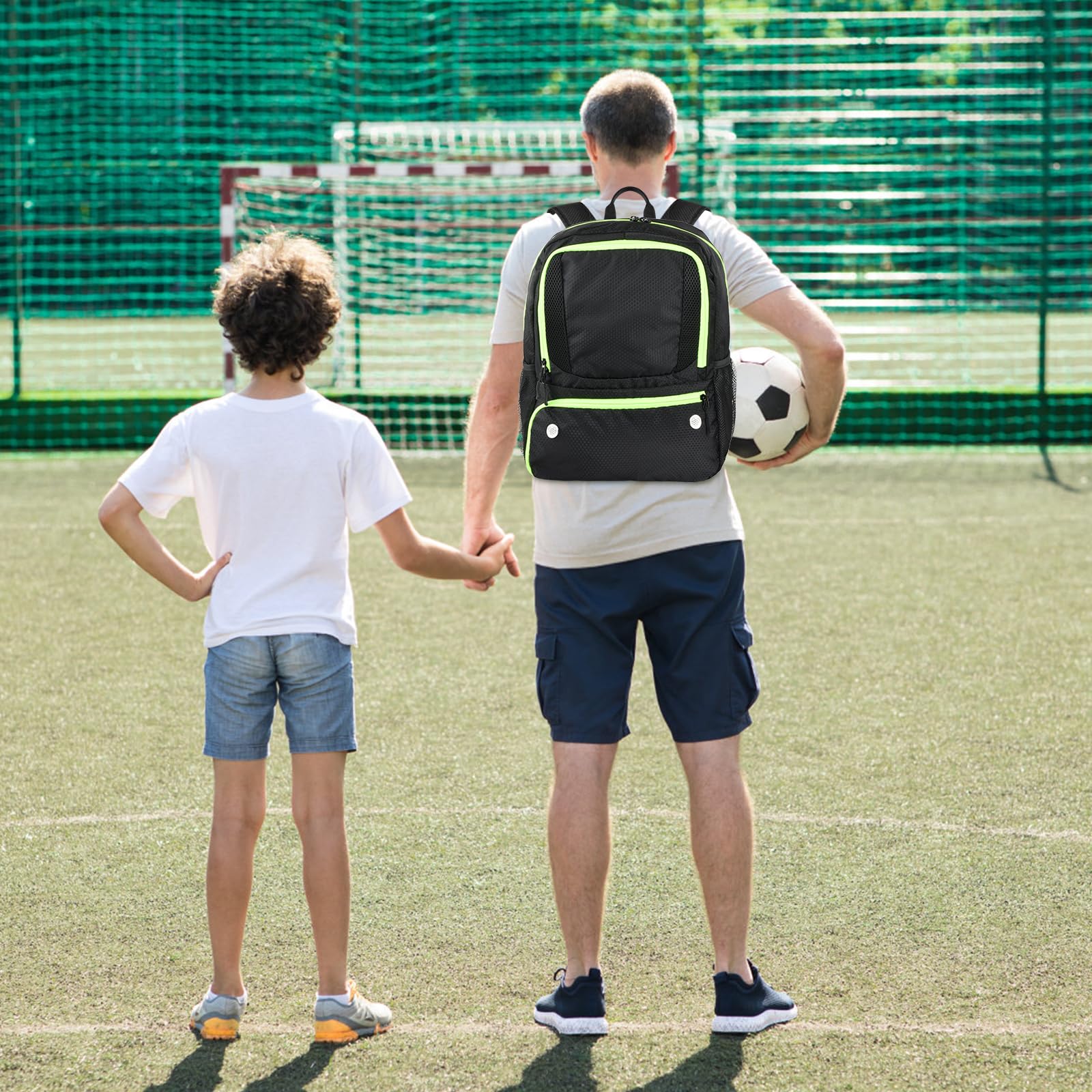 Dokeno Sac à Dos de Basket-Ball pour Homme, Sac à Dos de Football avec Compartiment pour Ballon et Chaussures, Sac pour équipement de Sport adapté au Ballon de Volley-Ball, de Football et de Soccer