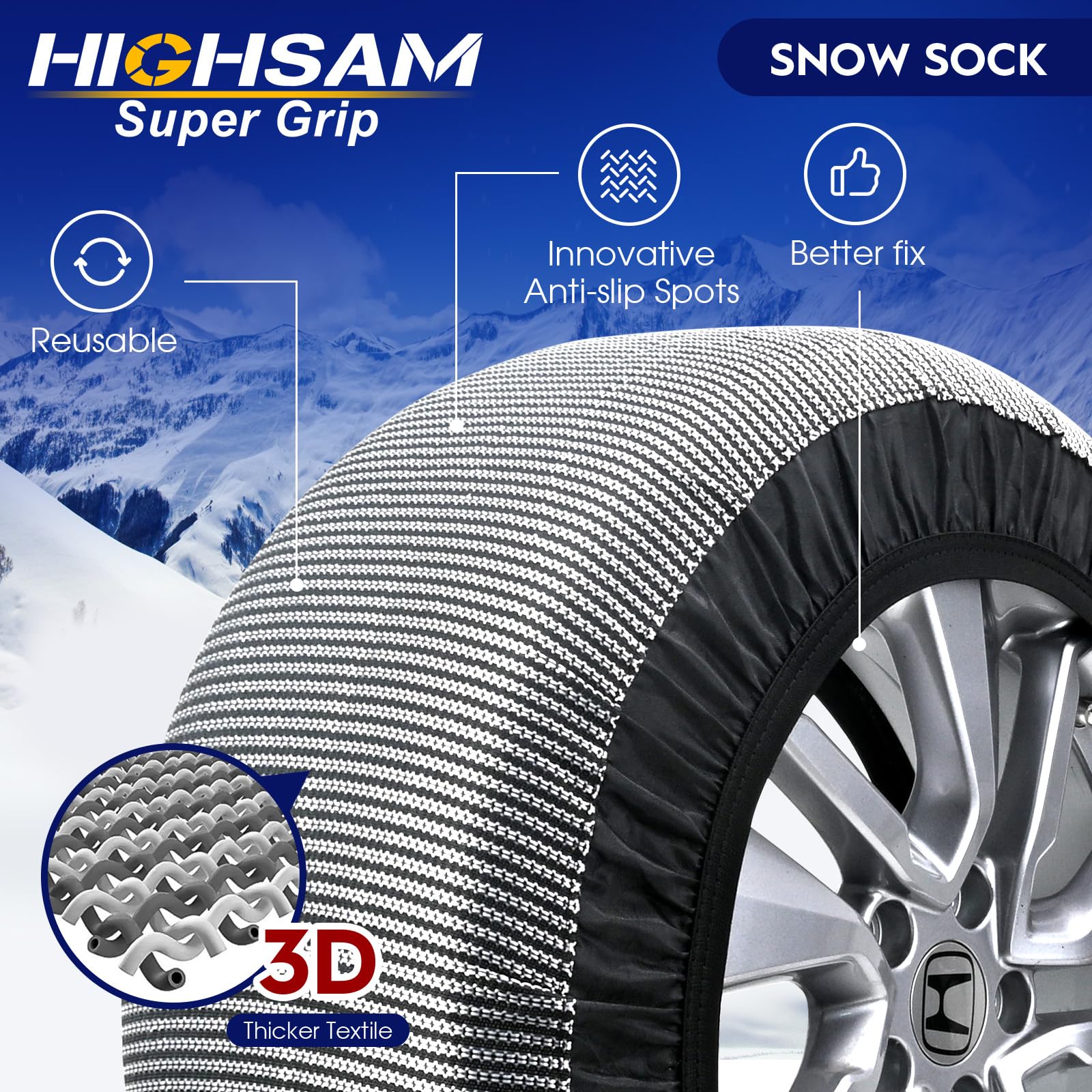 Speed Calze da Neve OMOLOGATE EN 16662-1 per Pneumatici GOMME 215/45 R 18