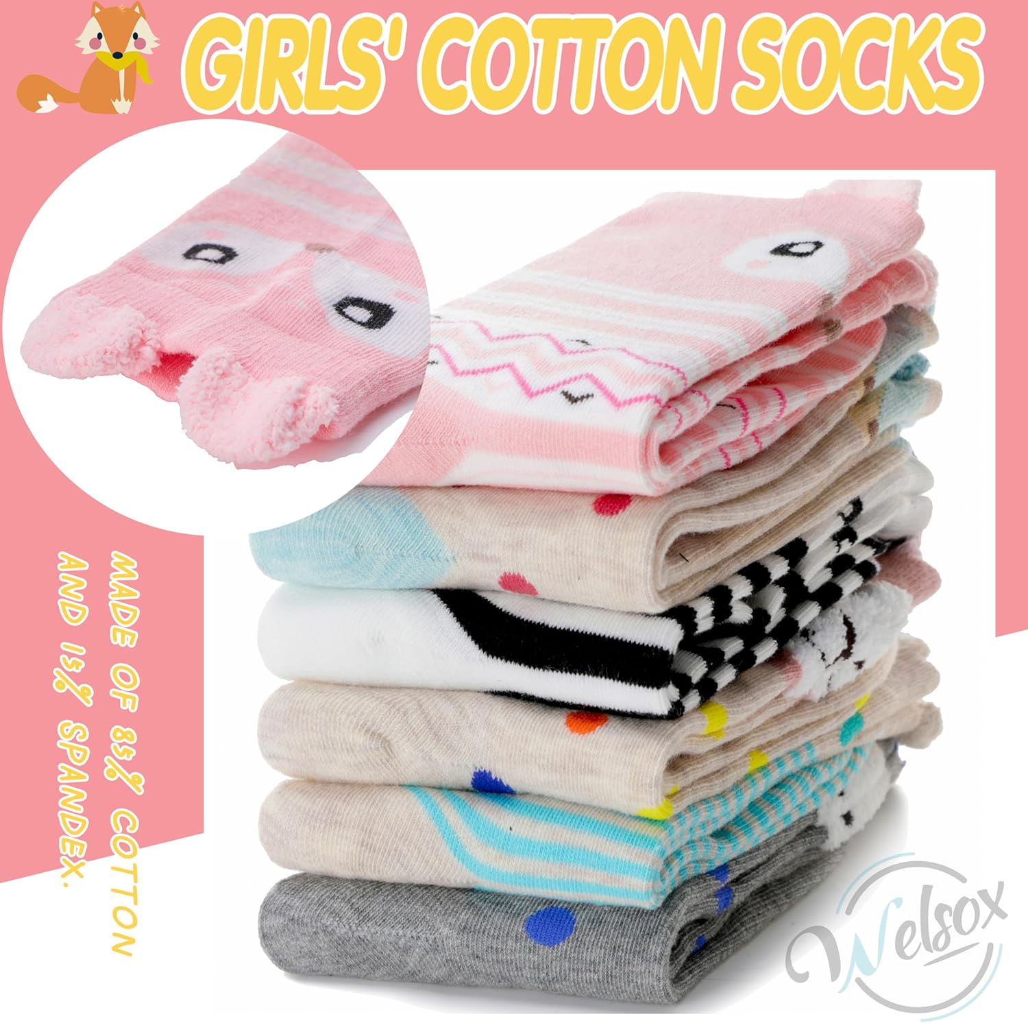 Unicorn Socks Gifts for Girls kids Cute Animal Fun Crew Fashion Funny Novelty Soft Cotton Socks 6 Pairs - Image 5