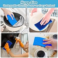 Vista 41 de AIDEA Esponjas antiarañazos, 12 unidades, esponja natural para utensilios de cocina antiadherentes, esponjas de cocina, esponja de celulosa