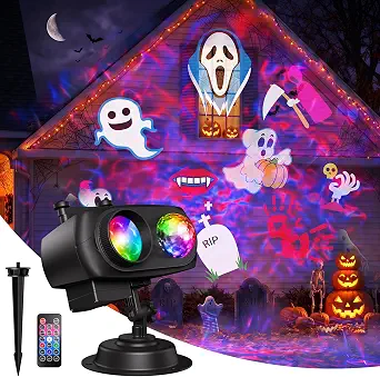 FALOVE 2-in-1 Holiday Projector Light with 10 Slides