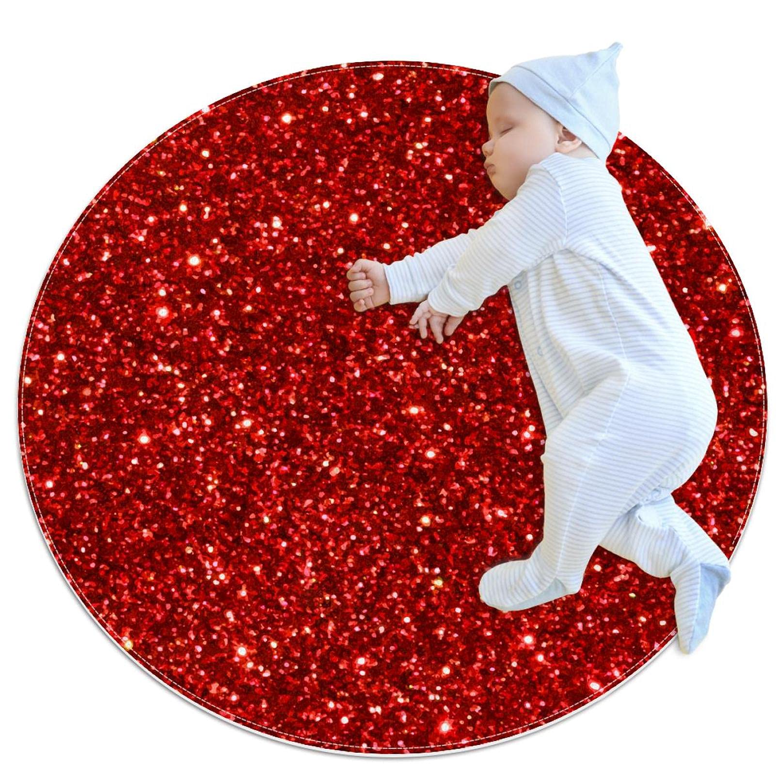 Tapis de salle de bain rouge pour chambre d'enfant et salon