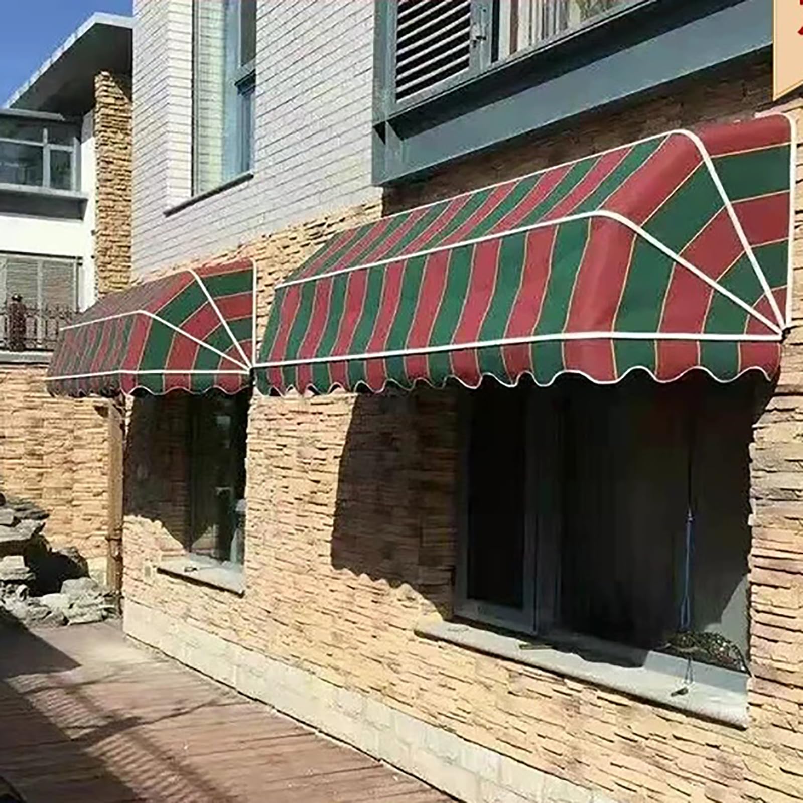 kleine markisen für fenster Wasserdichte französische gebogene einziehbare Markise Tür/Fenster, manuelles Teleskop-Sonnenschutz, für Garten, Veranda, Café, Regenschutz, BABYAUSSTATTUNG Surf Handschuhe Fäustlinge 7mm 颜色:Titanium Axle