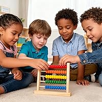 Vista 6 de Marco de conteo miniatura,5 filas,Aprendizaje de matemáticas ábaco