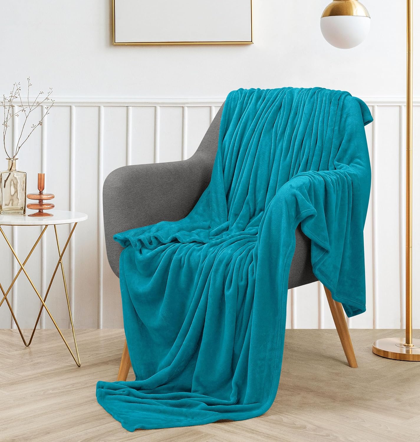 Buffalo Bloom Turquoise Ultra-Soft Micro Fleece Blanket 60