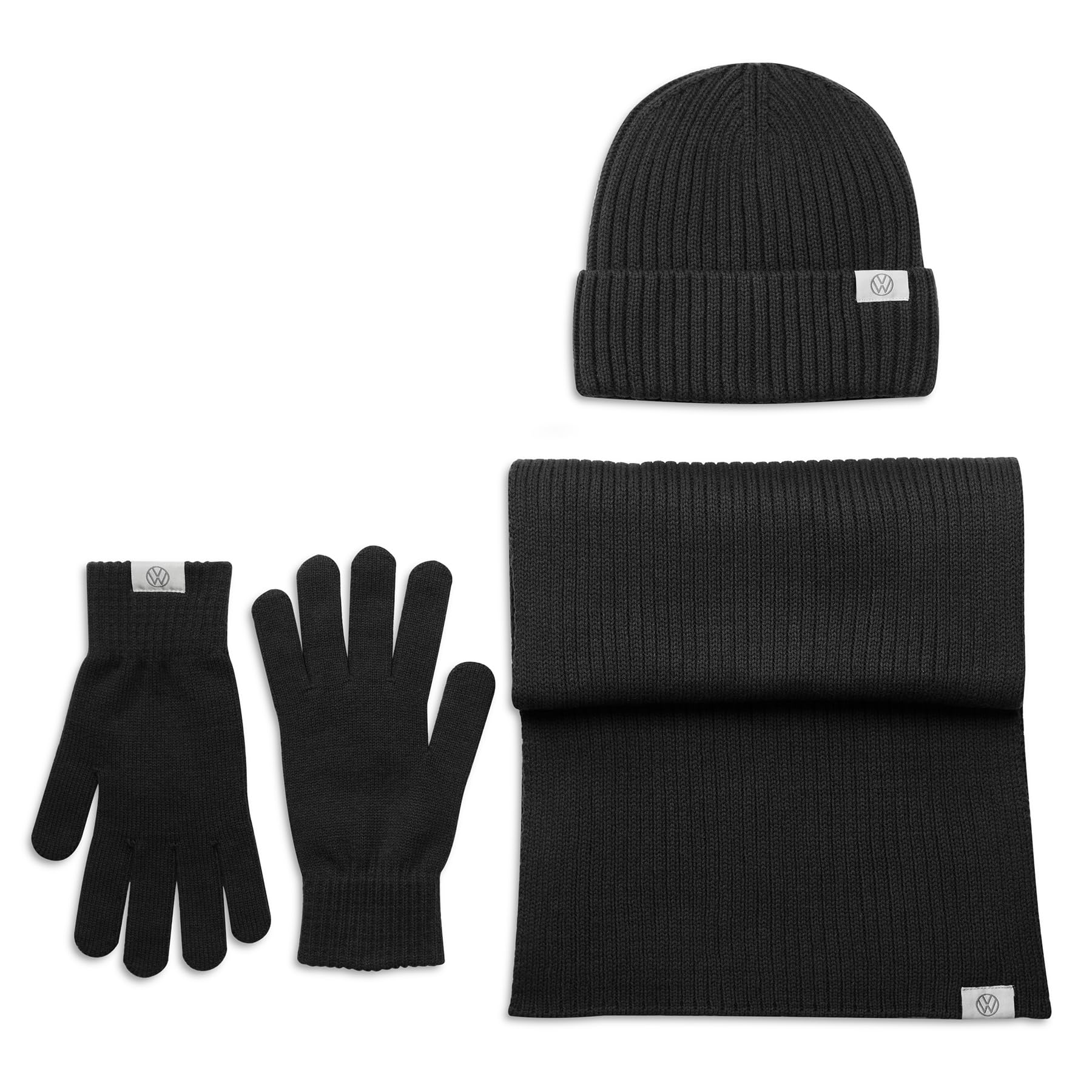 Volkswagen 1K6084303B Winter-Set (Mütze, Schal, Handschuhe), mit VW Logo Badge