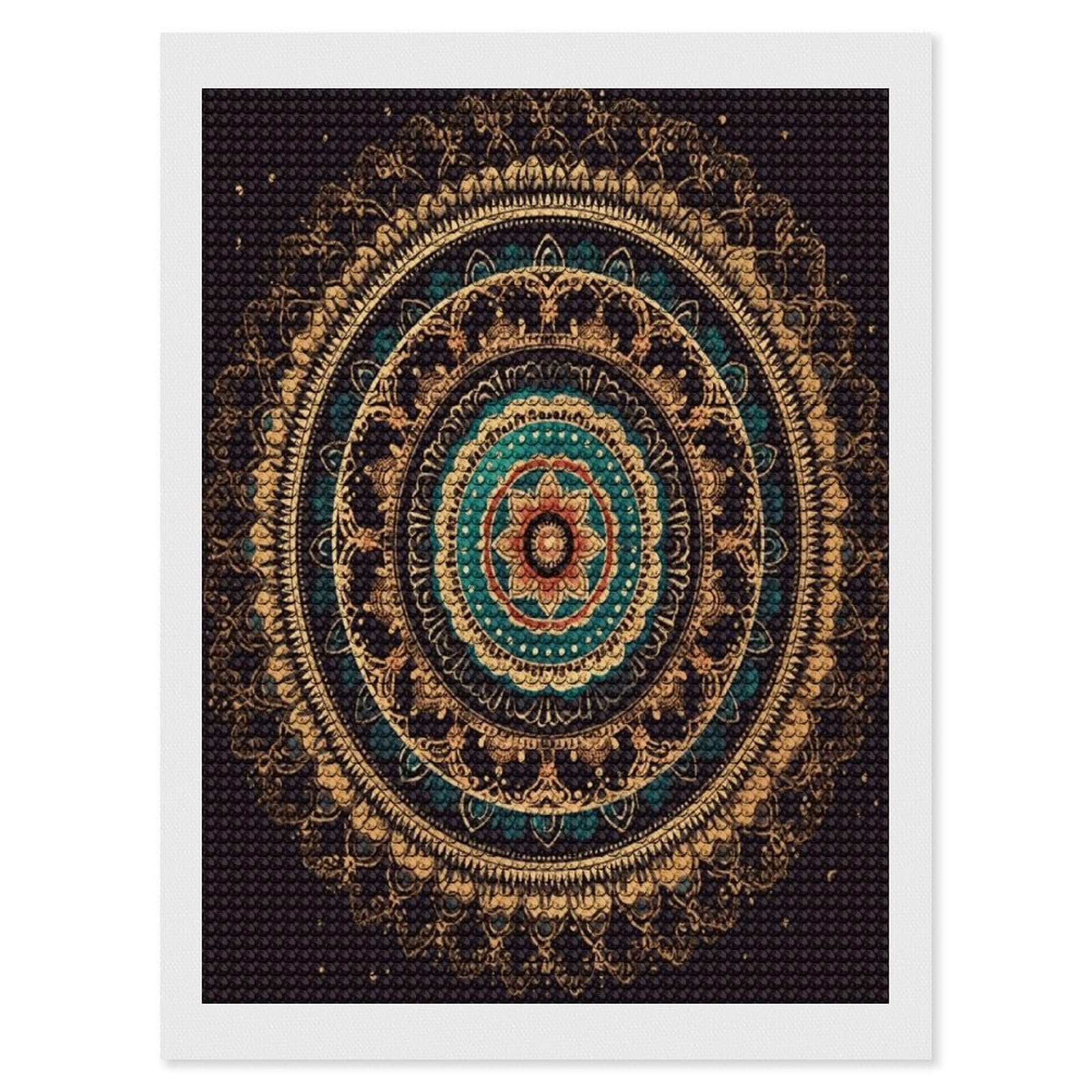 VstaDank Mandala Diamond Painting Kits Exquisite DIY Full Round Drill Diamond Dots Painting for Adults Beginner Diamond Photo Paint with Diamond Picture Art Wall Decor 12"x16"