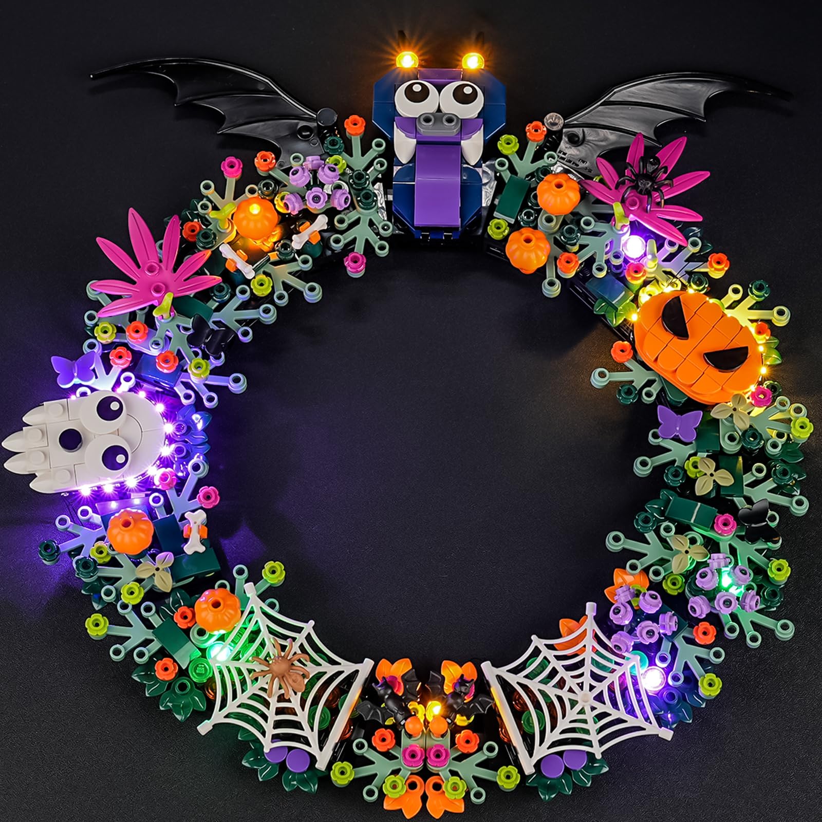 YEABRICKS LED Light for Lego-40825 Halloween Wreath Building Blocks Model (Building Set NOT Included), Multicolor