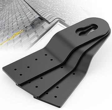 Roof Safety Anchor for Fall Protection, Permanent Roof Anchor Tie Off Point for Roofing Work, Use with Roofing Harness, Safety Ropes and Other Roof Safety Equipment Black-3 Pcs