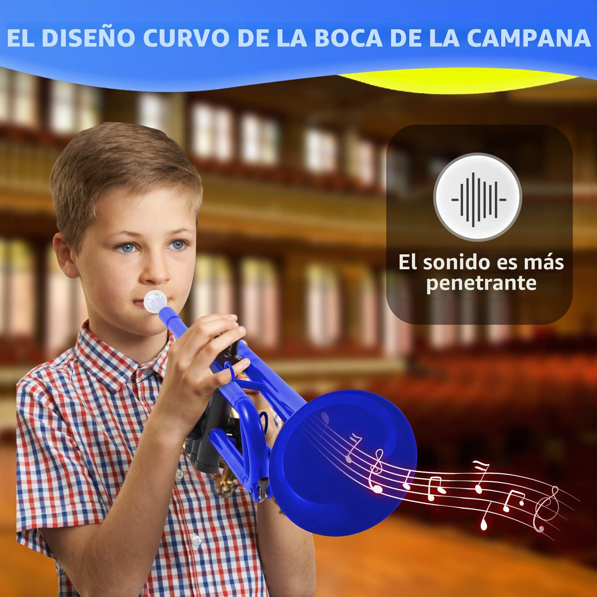 PAMPET Trompeta de plástico profesional Trompeta (azul)